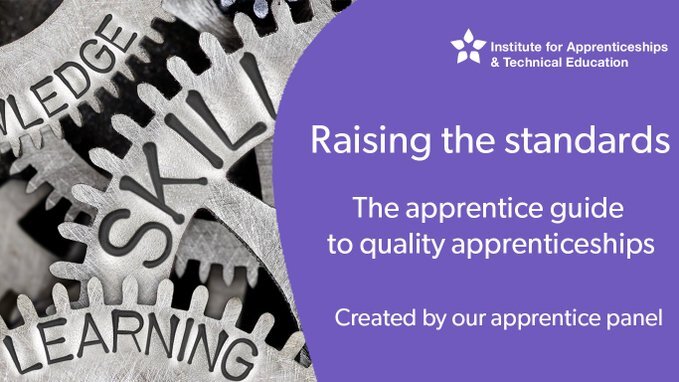 The Institute @IFAteched Our apprentice panel have just launched their own guidance